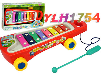 仿真樂(lè)器與拖車(chē)敲琴 YLH1754兒童益智科教玩具的寓教于樂(lè)體驗(yàn)